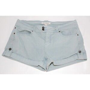 FOREVER 21 Life In Progress light blue cotton blend womans cuffed shorts size 30